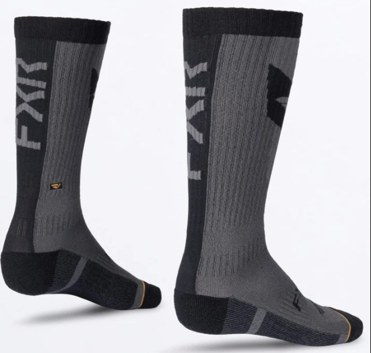 FXR Asphalt Black Boost Performance Snowmobile Socks L/XL (9-13) 271635-0810-15