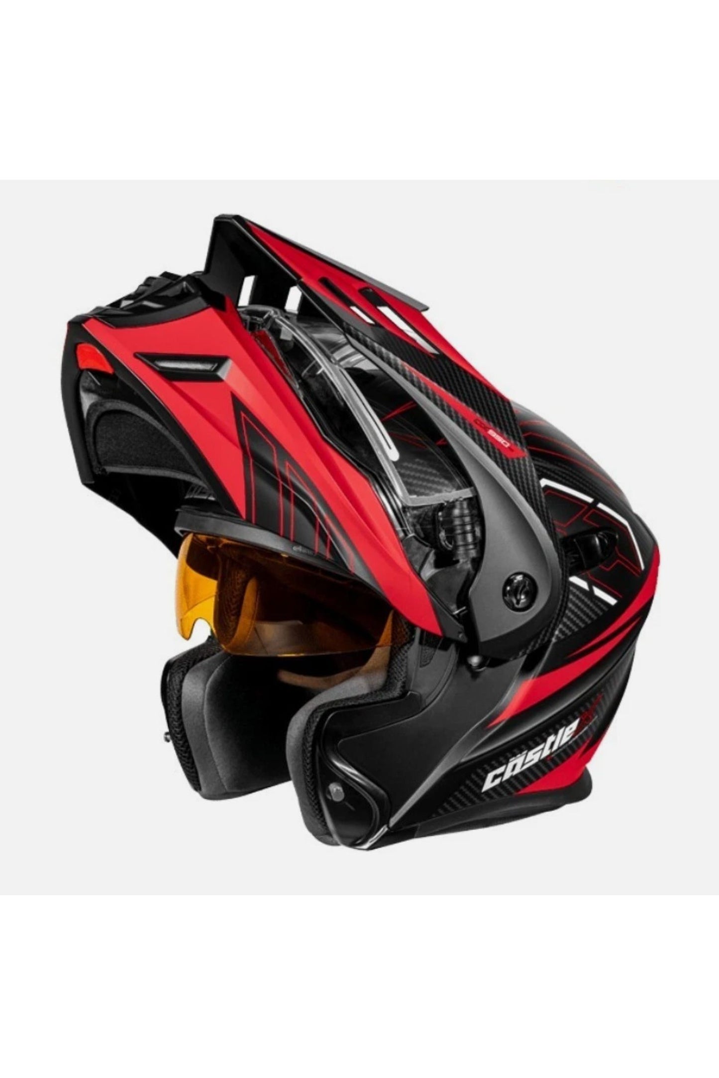New Castle X Red V2 Fierce Modular Snowmobile Heated Helmet M L XL 2X 3X 45-2221
