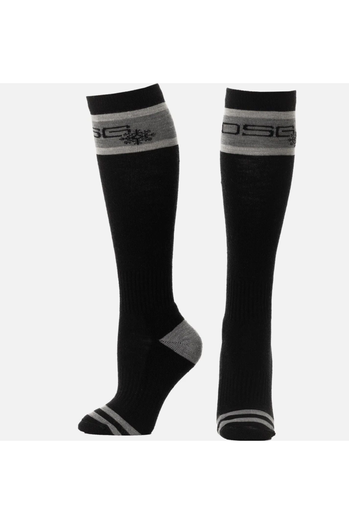 Women's DSG Snowmobile Black Mid Weight Socks 462-0807