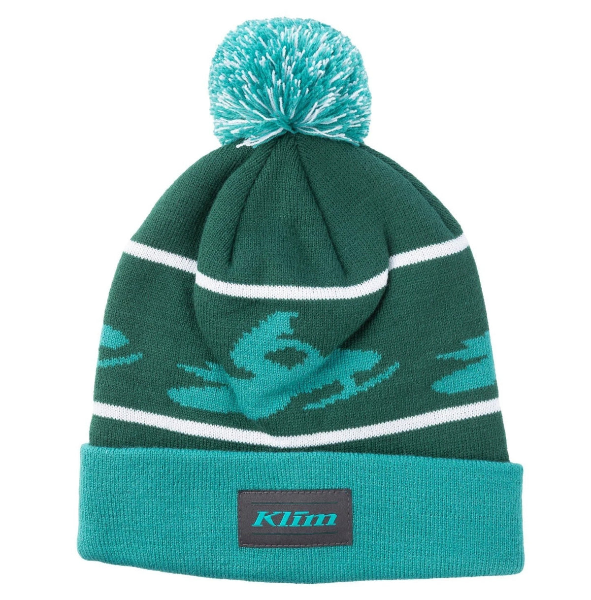 Klim Snowmobile Grn-Blu Slate Bomber Beanie Hat 6028-002-000-353