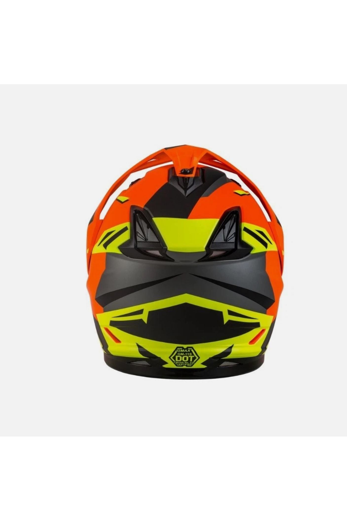 GMAX GM-11S Dual Sport Orange & Hi Vis Snowmobile Helmet 72-7127