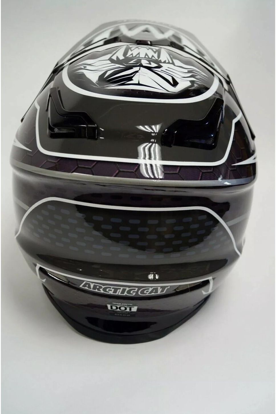 OEM Arctic Cat MX Team Arctic Cat ZR Black Gray White Helmet 5272-311