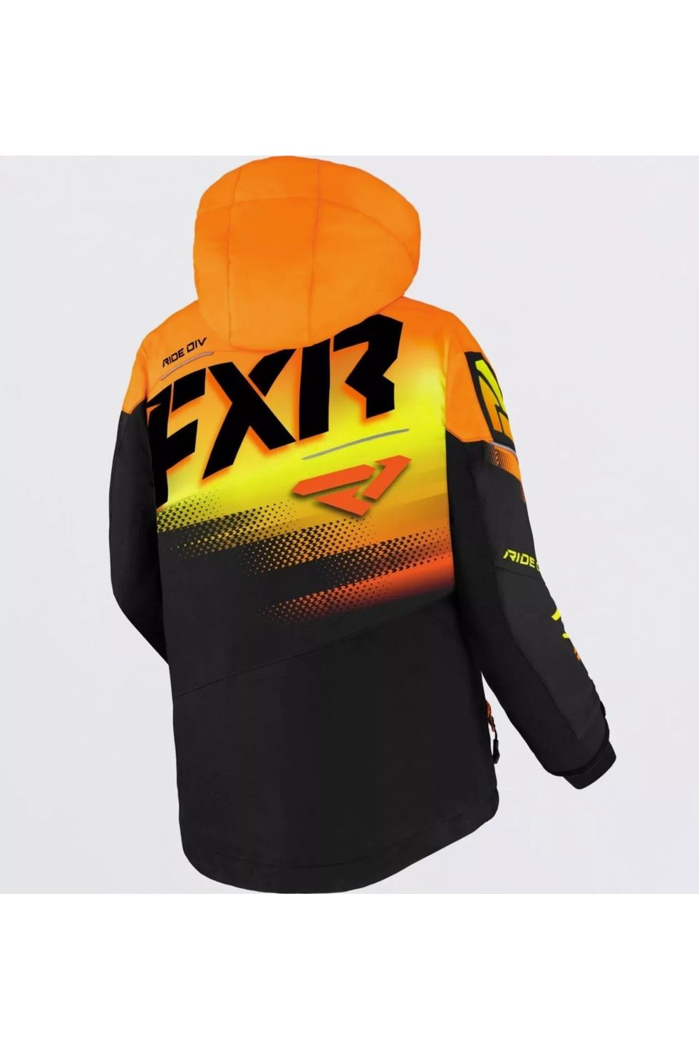 FXR Youth Kids Boost Snowmobile Jacket Orange Hi Vis 230407-1031