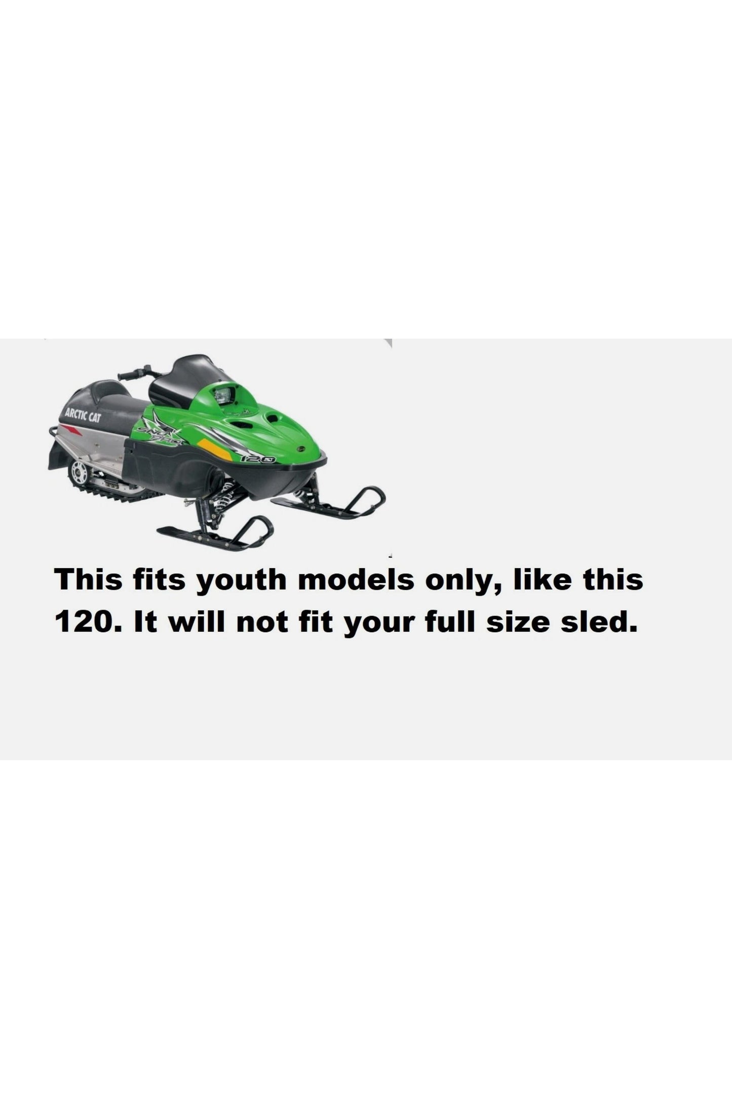 2 Kid Arctic Cat Snowmobile Black Ski Loops Handles 2006-2026 120 & 200 1603-594