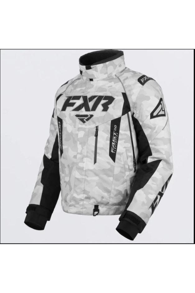 FXR Men's Octane Snowmobile Jacket White Camo M L XL 2XL 220014-0210