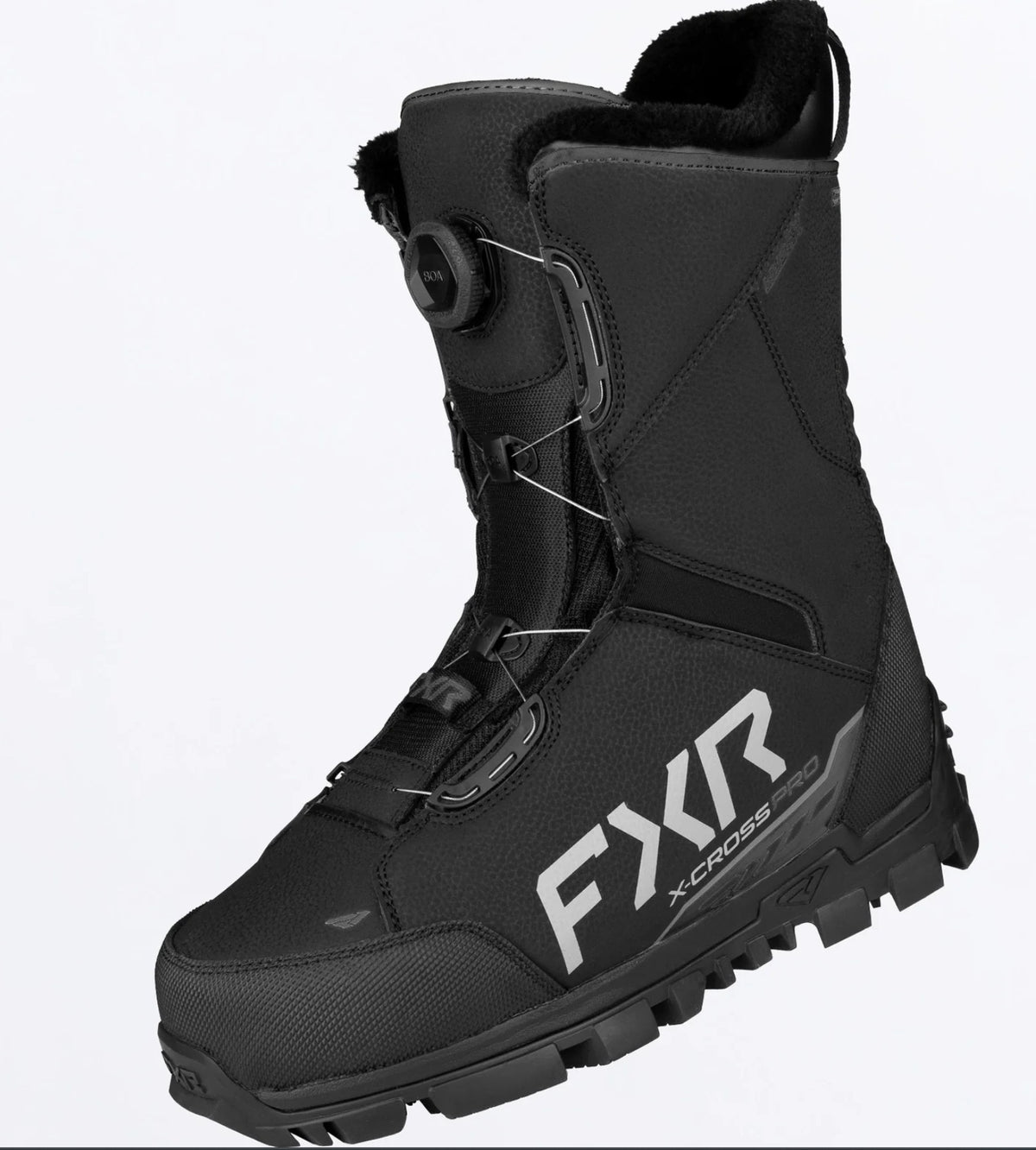 Men's FXR Black & Gray X-Cross Boa Snowmobile Boot 10 11 12 13 14 270707-1005