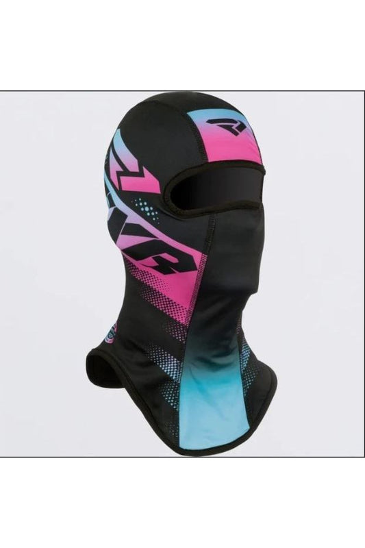 FXR Snowmobile Candy Pink Blue Boost Facemask Balaclava One Size 231665-5395-00