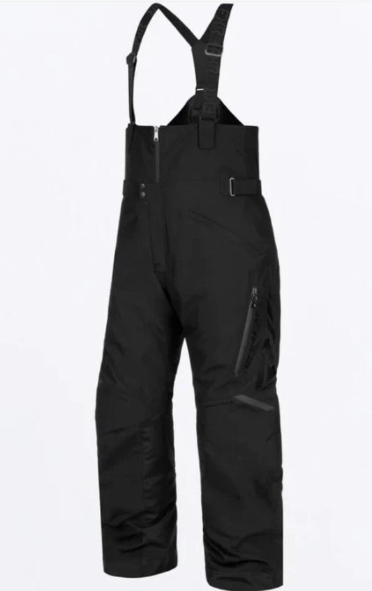 Men's FXR Black Stealth Team FX Snowmobile Bibs Pants M L XL 2XL 260138-0010