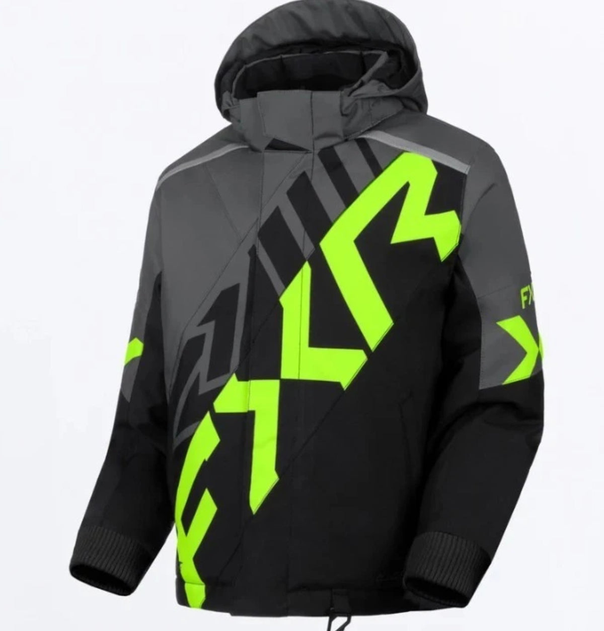 Child FXR Lime Green Cold Cross CX Snowmobile Jacket Size 6 8 260422-0870