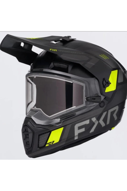 FXR Hi Vis Clutch X Snowmobile Helmet w/ Heated Shield M L XL 2X 3X 260670-1065