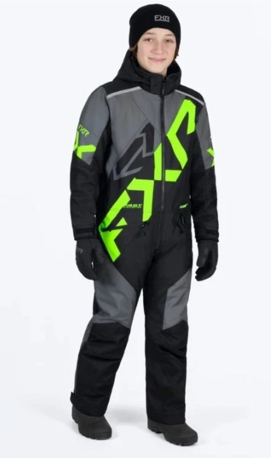 Share Youth FXR Lime Green Cold Cross CX Snowmobile Monosuit 10 12 14 16 263006-1070