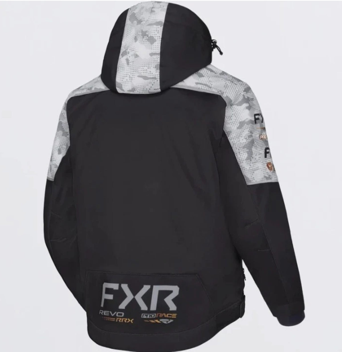 Men's FXR White Camo Revo RRX 2-in-1 Snowmobile Jacket M L XL 2XL 270057-1002