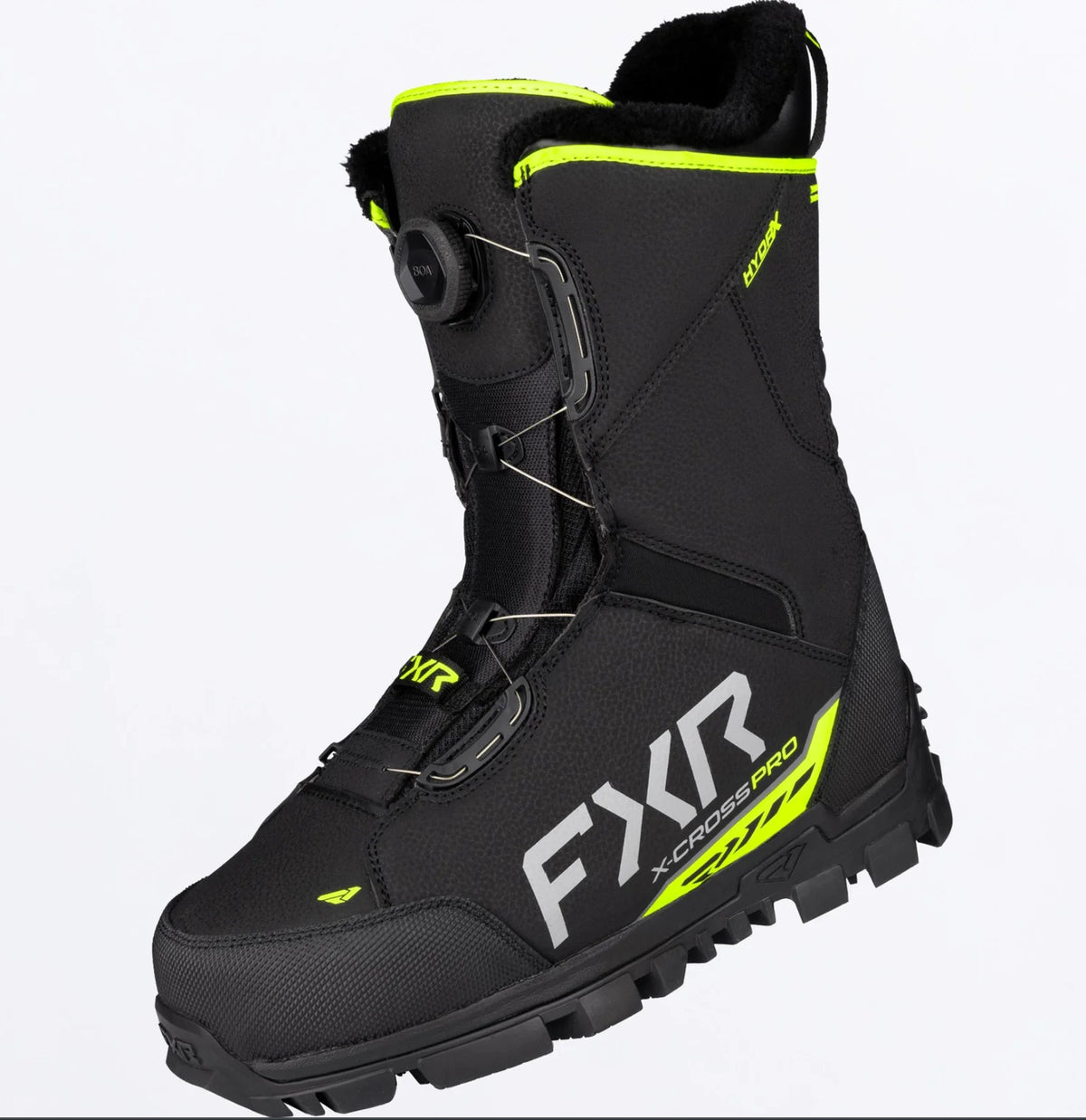 Men's FXR X-Cross Boa Black & Hi Vis Snowmobile Boots 10 11 12 13 270707-1065