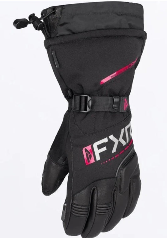 Women's FXR Razz Pink Fusion Snowmobile Gloves XS S M L 270837-1028