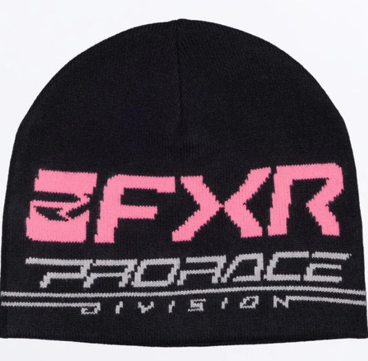 Share FXR Snowmobile Black & Dusty Pink Rose Race Division Beanie Hat 271601-1098-00
