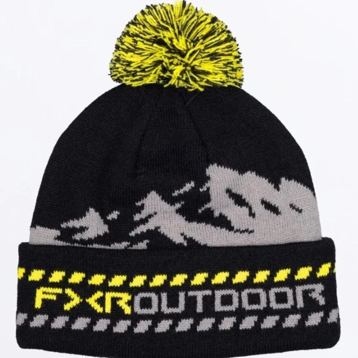 FXR Snowmobile Black & Hi-Vis Mountain Beanie Hat 271602-1065-00