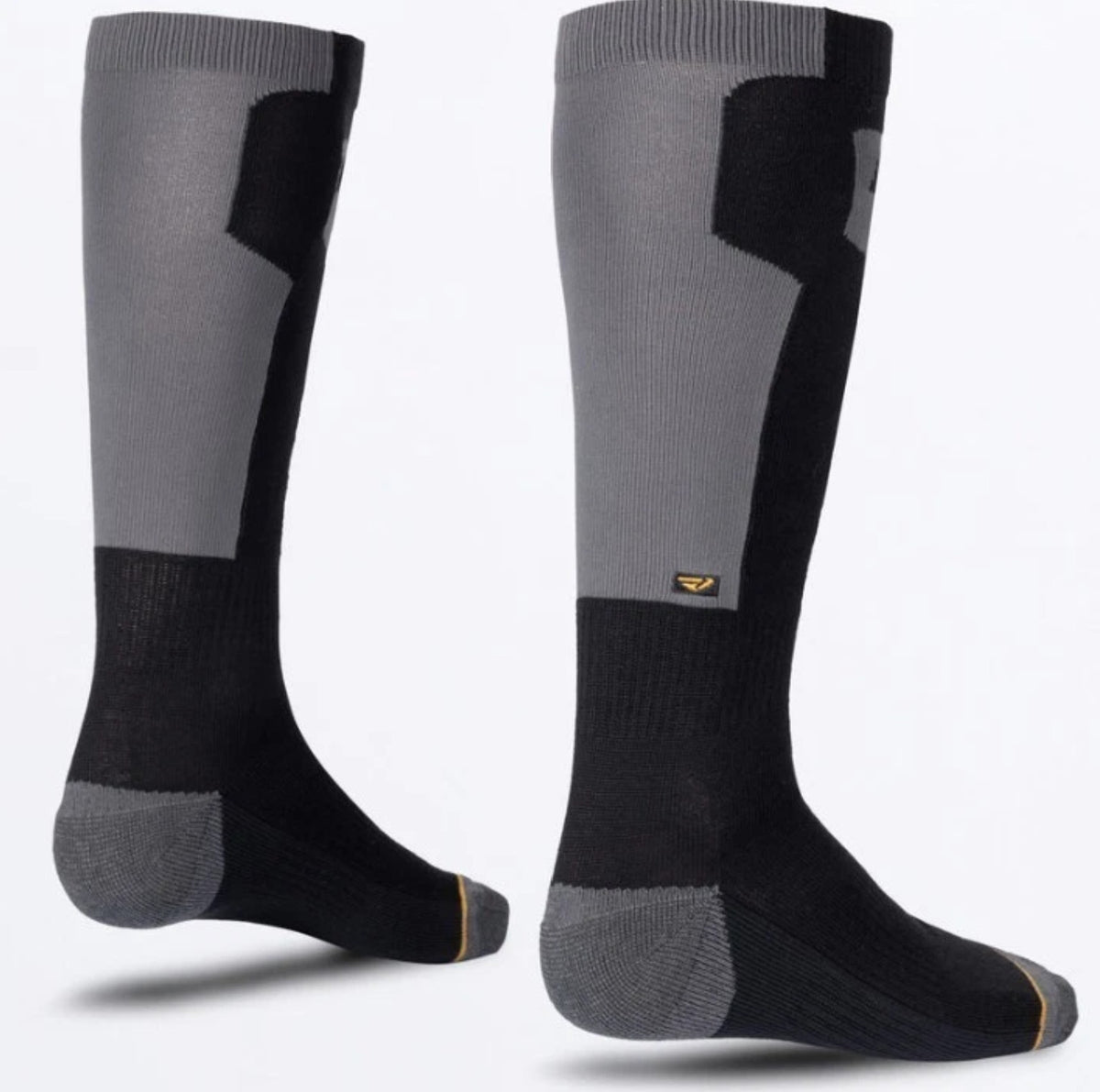 FXR Snowmobile Asphalt Black Vapor Merino Wool Socks L/XL (9-13) 271650-0810-15