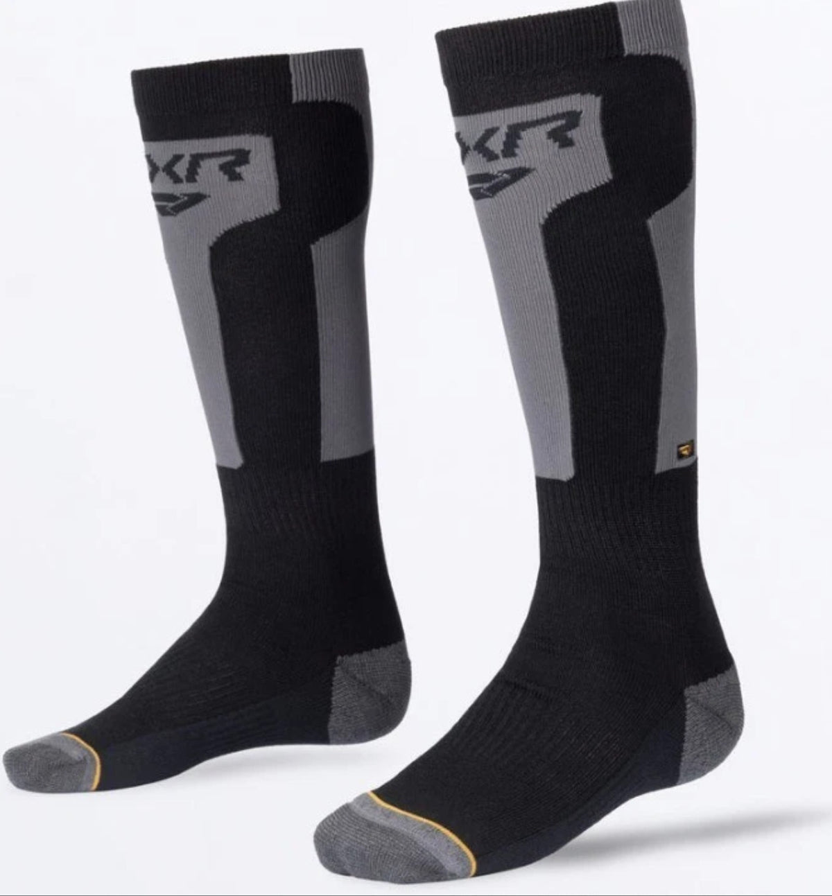 FXR Snowmobile Asphalt Black Vapor Merino Wool Socks L/XL (9-13) 271650-0810-15
