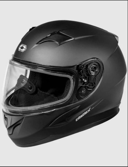 Youth Kids Castle X CX360 Matte Black Snowmobile Helmet S M L XL 35-1908