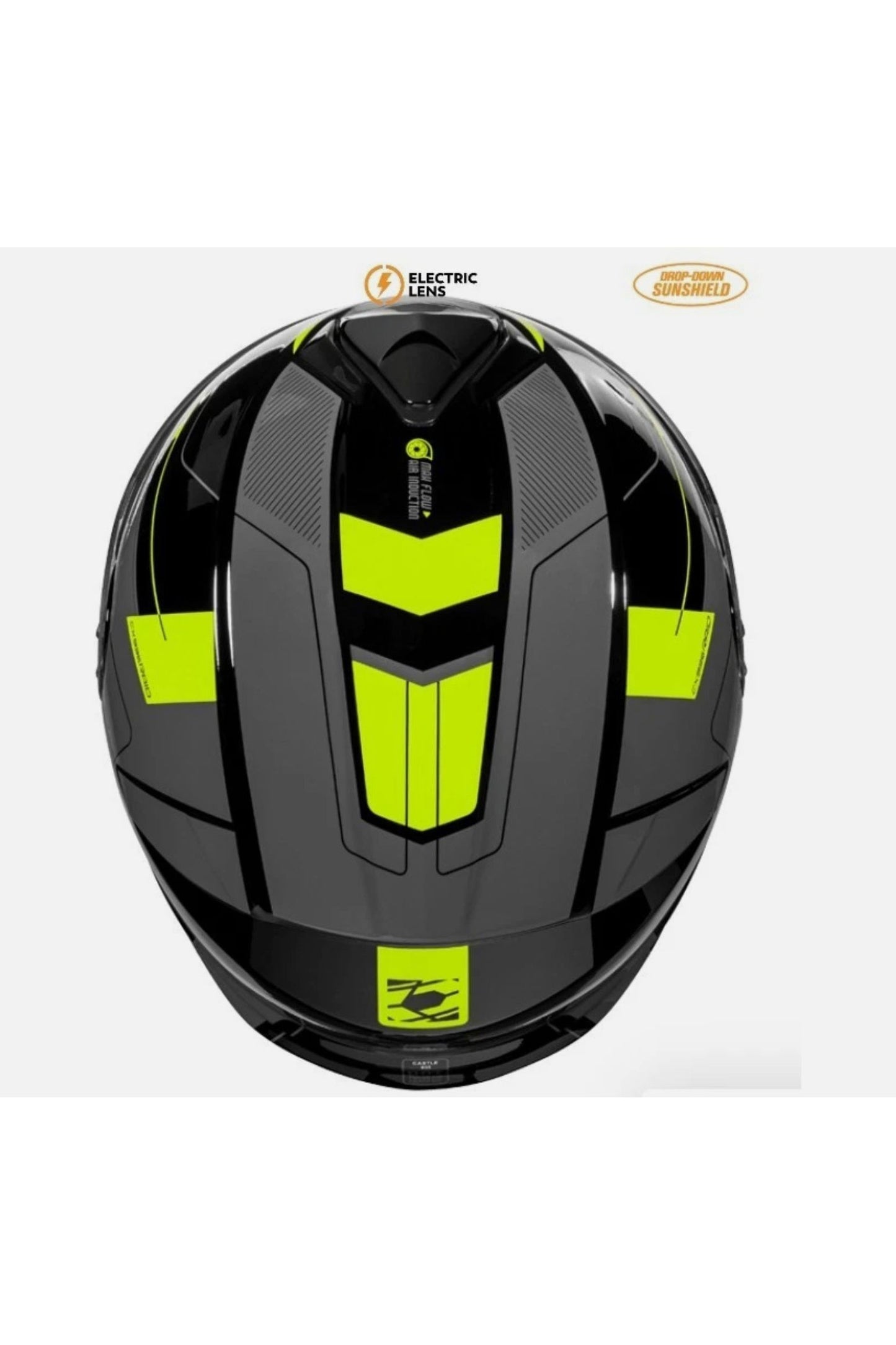 New Castle X Hi Vis Raid Modular 935 Heated Snowmobile Helmet L XL 2X 3X 36-2613
