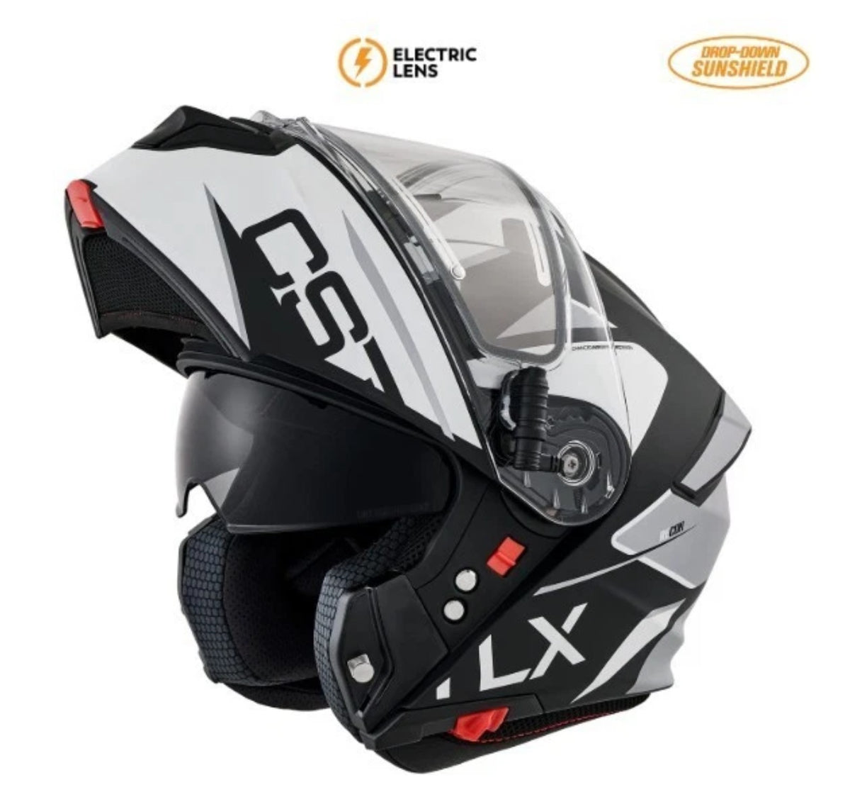 Castle X White CX935 Recon Heated Modular Snowmobile Helmet M L XL 2XL 3XL 36-2640
