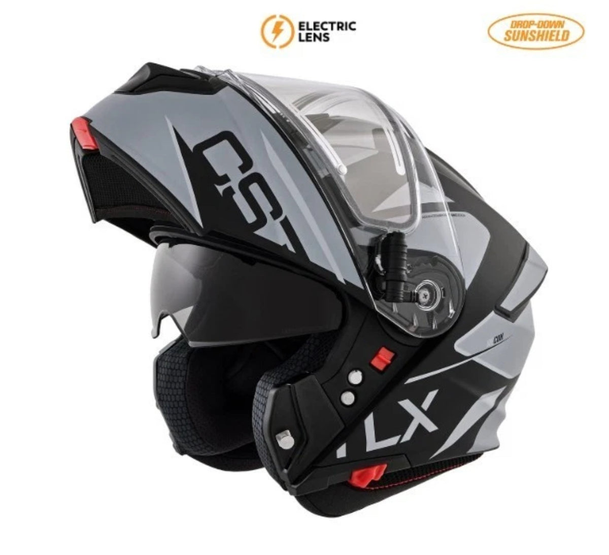 CastleX Charcoal CX935 Recon Heated Snowmobile Helmet M L XL 2XL 3XL 4XL 5XL 36-2647