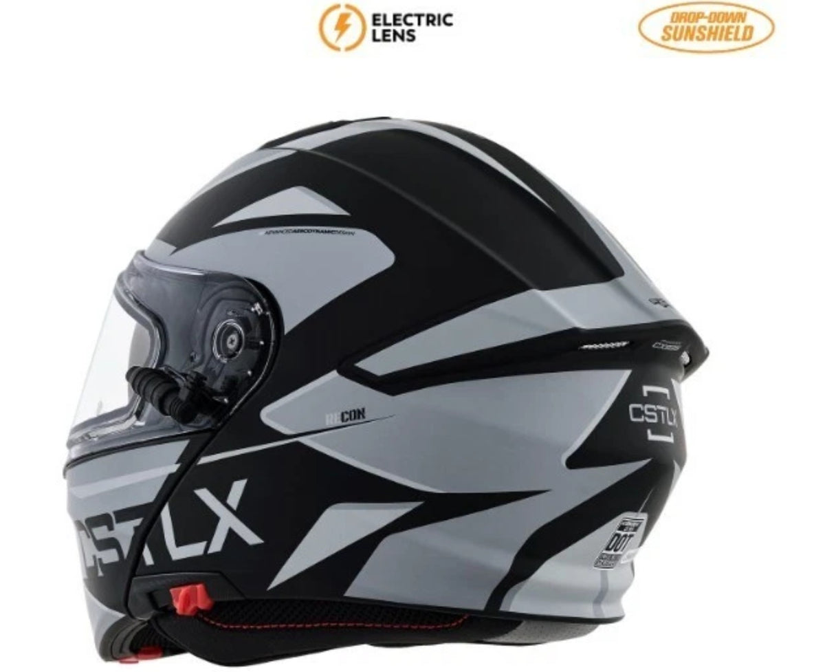 CastleX Charcoal CX935 Recon Heated Snowmobile Helmet M L XL 2XL 3XL 4XL 5XL 36-2647