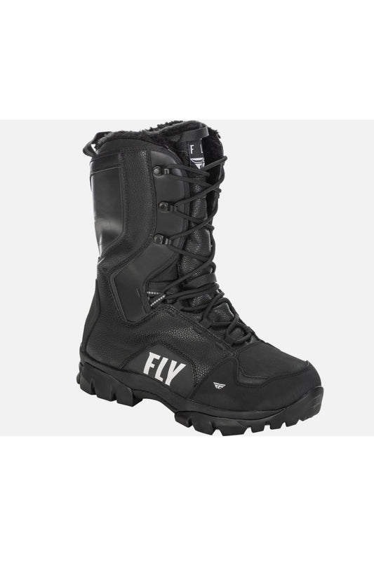 Fly Racing Lace Up Black Marker Snowmobile Boots 9 14 15 361-971
