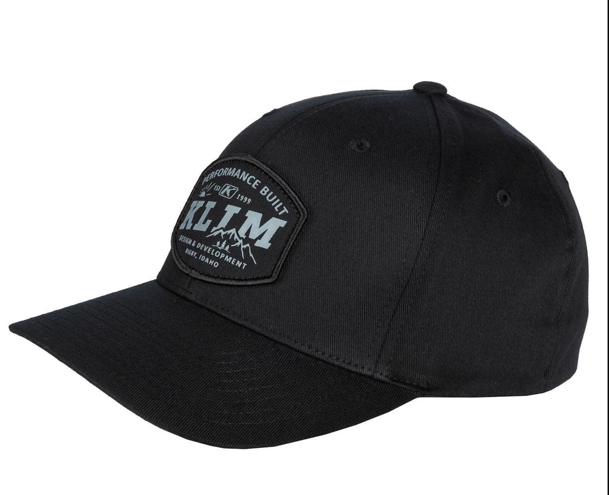 Klim Black Monument Glacier Fitted Baseball Cap Hat SM/MD LG/XL 4042-004-1XX-020