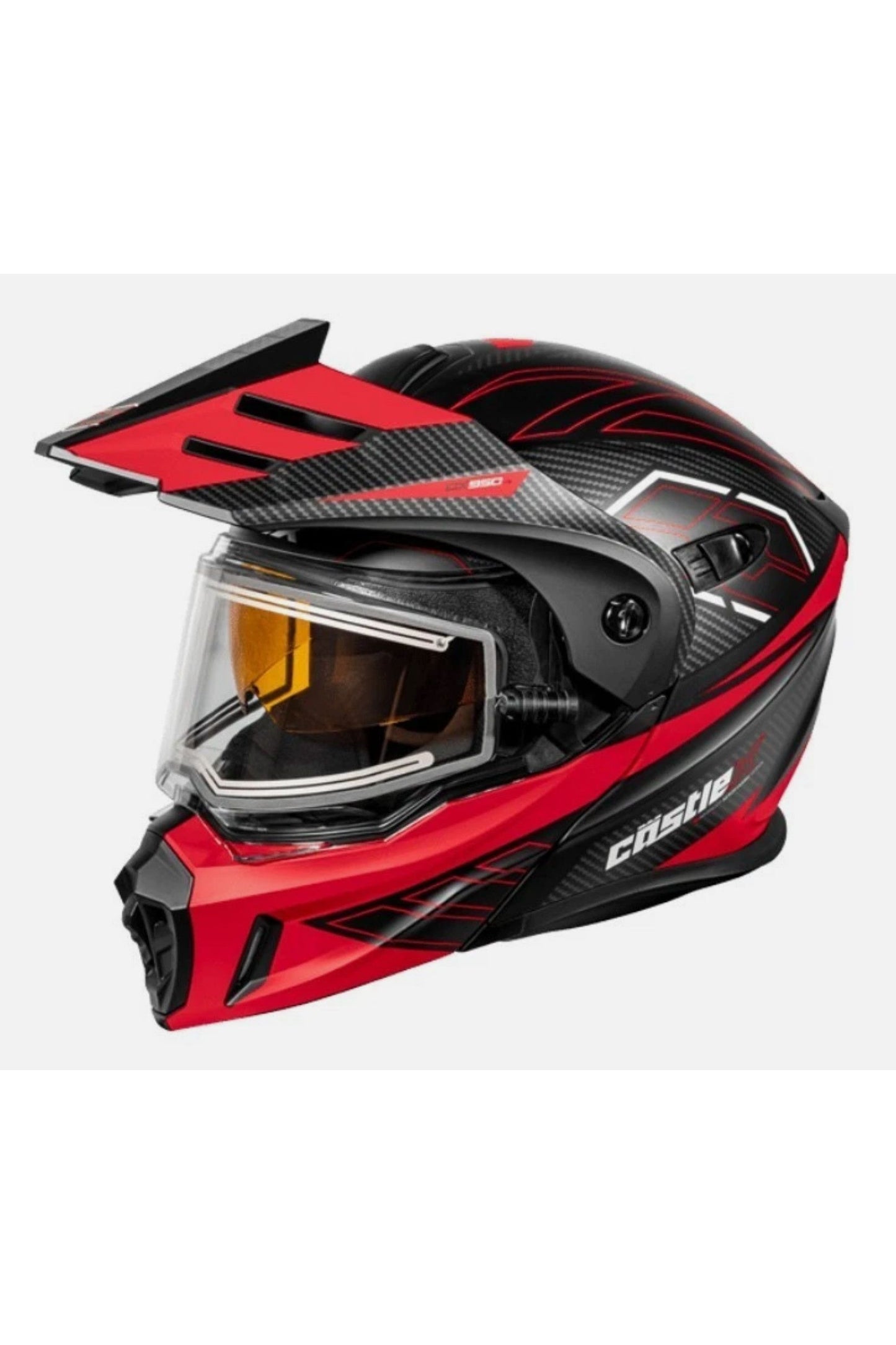 New Castle X Red V2 Fierce Modular Snowmobile Heated Helmet M L XL 2X 3X 45-2221