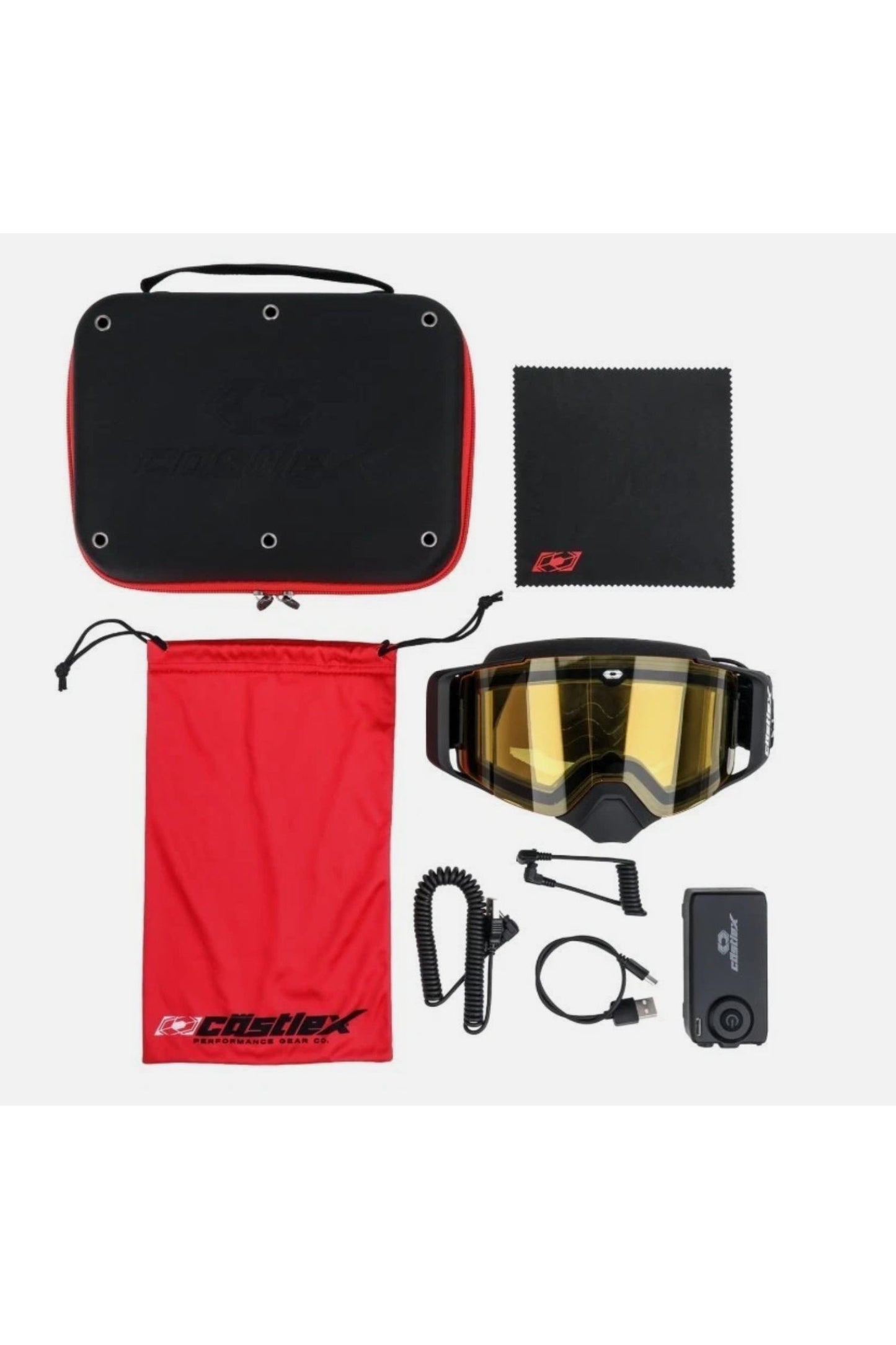 Castle X Snowmobile CX Coil Magnetic Heated Battery Goggles 64-2310