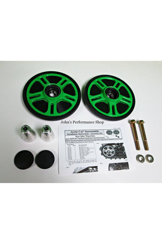 Team Arctic Cat Green Rear Idler Wheel Kit 7.12" 2012-2018 129" Tracks 6639-618