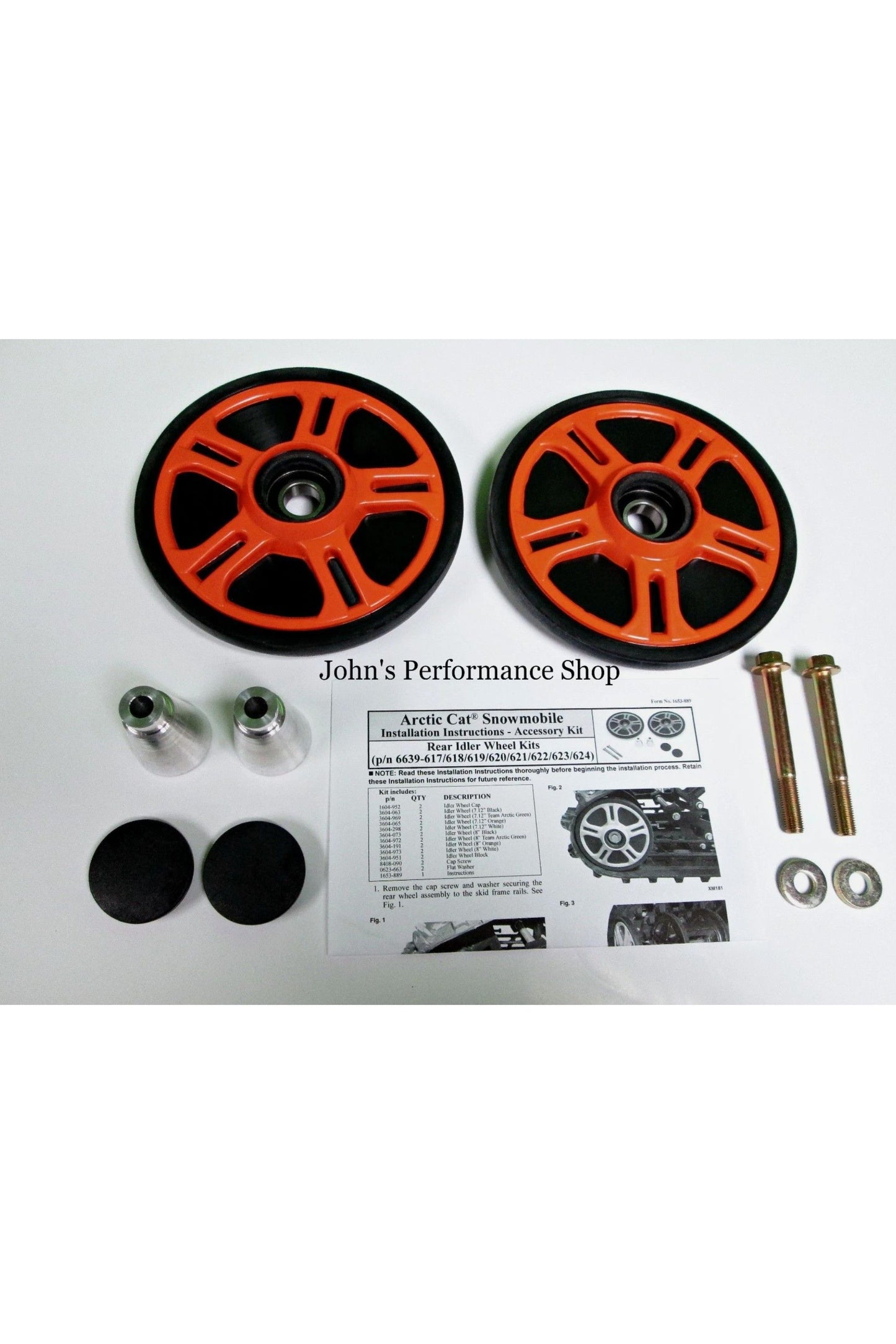 OEM Arctic Cat Orange Rear Idler Wheel Kit 7.12" 129" Track 6639-619