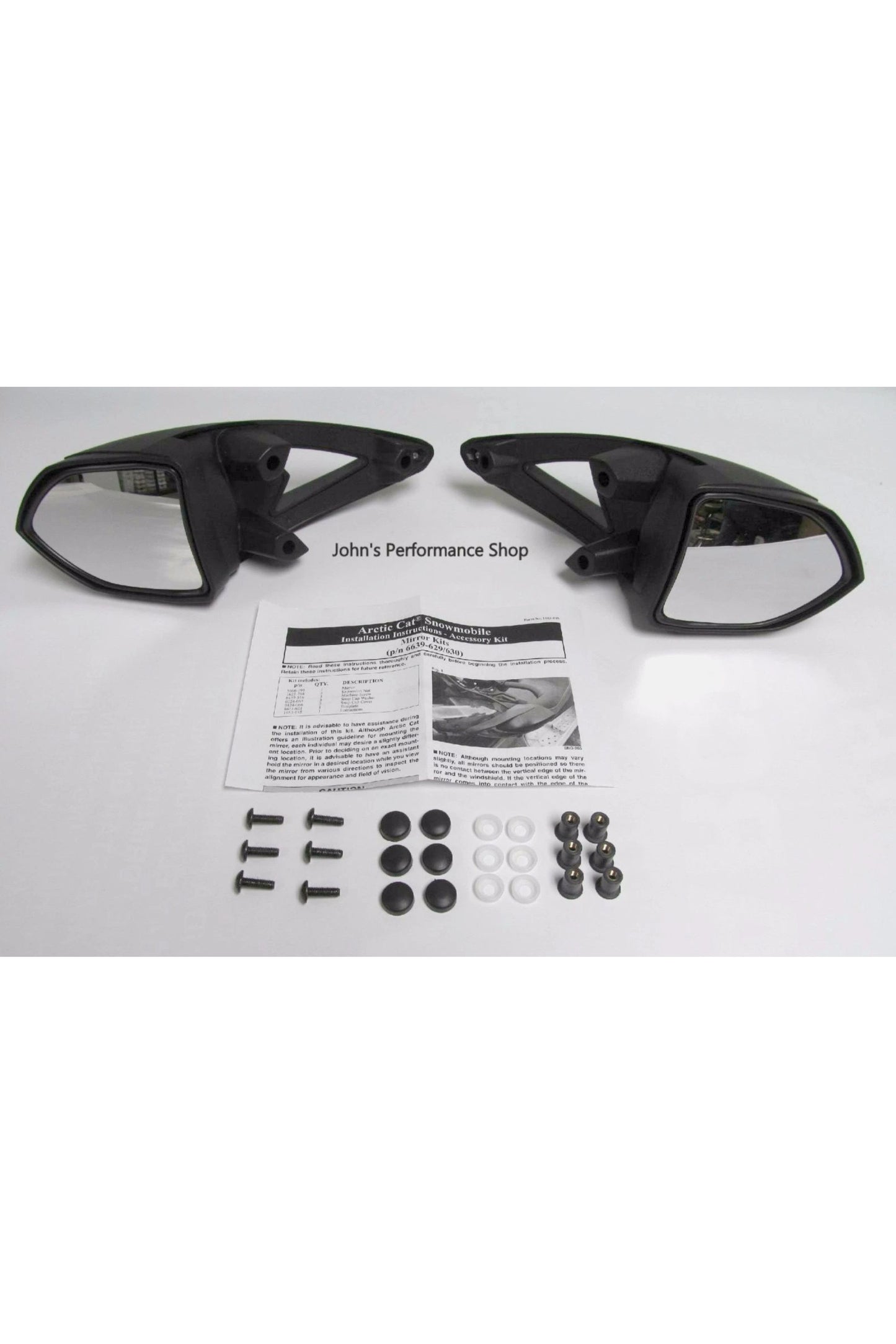 OEM Arctic Cat Snowmobile Windshield Mounted Mirror Kit 6639-630