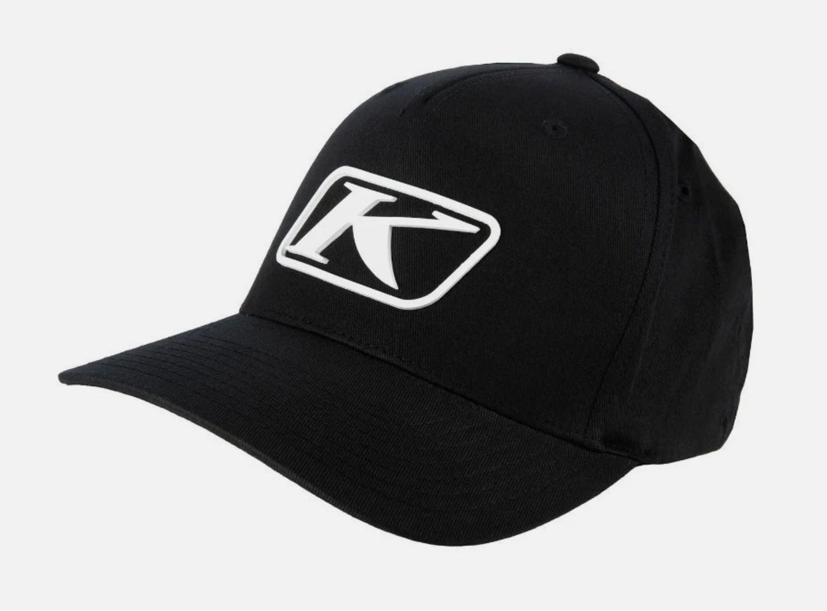 Klim Black & White Shield Adjustable Baseball Cap Hat 6810-000-000-002