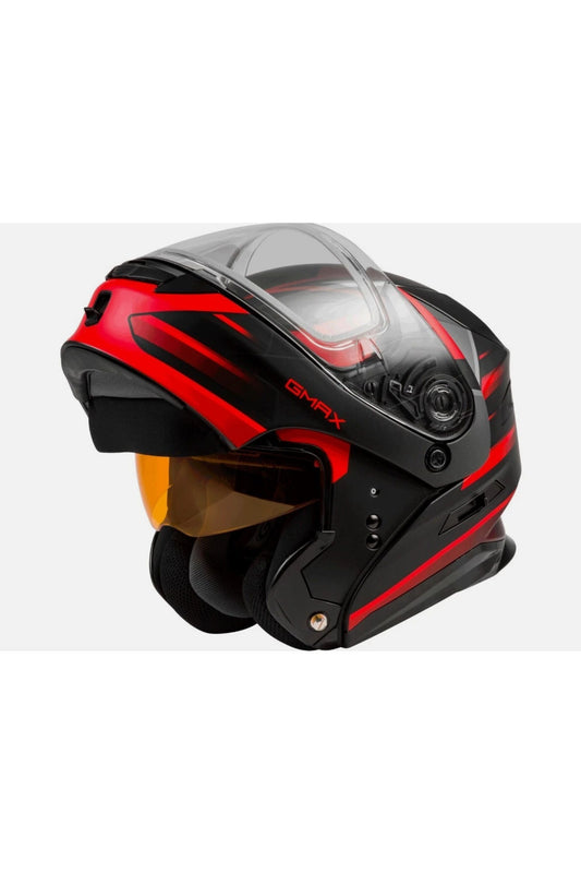 Gmax MD-01S Modular Snowmobile Helmet Matte Red M XL 2X 3X 72-6294