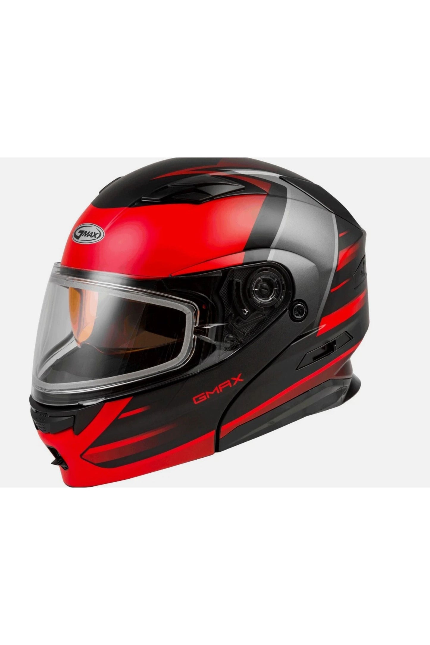 Gmax MD-01S Modular Snowmobile Helmet Matte Red M XL 2X 3X 72-6294