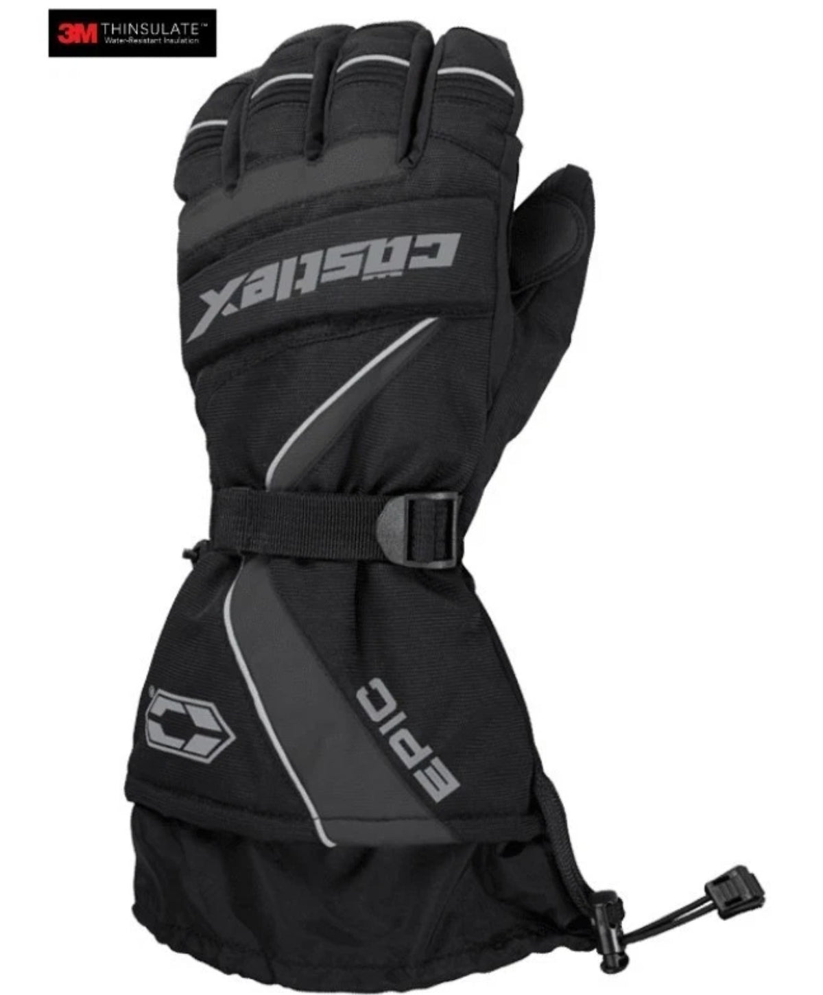 Men's Castle X Black & Gray Epic G1 Snowmobile Gloves M L XL 2XL 3XL 74-526
