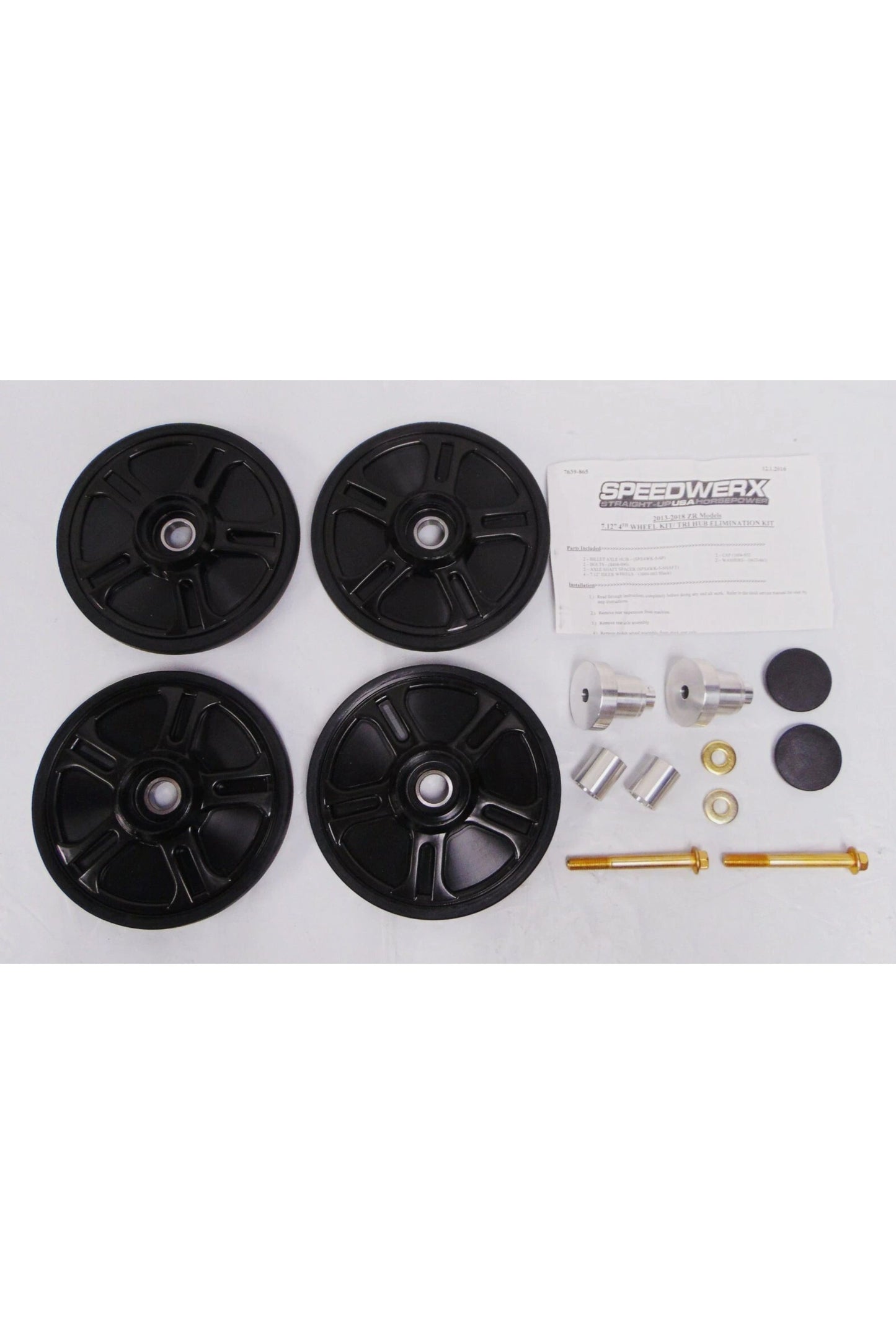 Speedwerx Arctic Cat Snowmobile 4 Wheel Kit (7.12") Tri-Hub Eliminator 7639-865