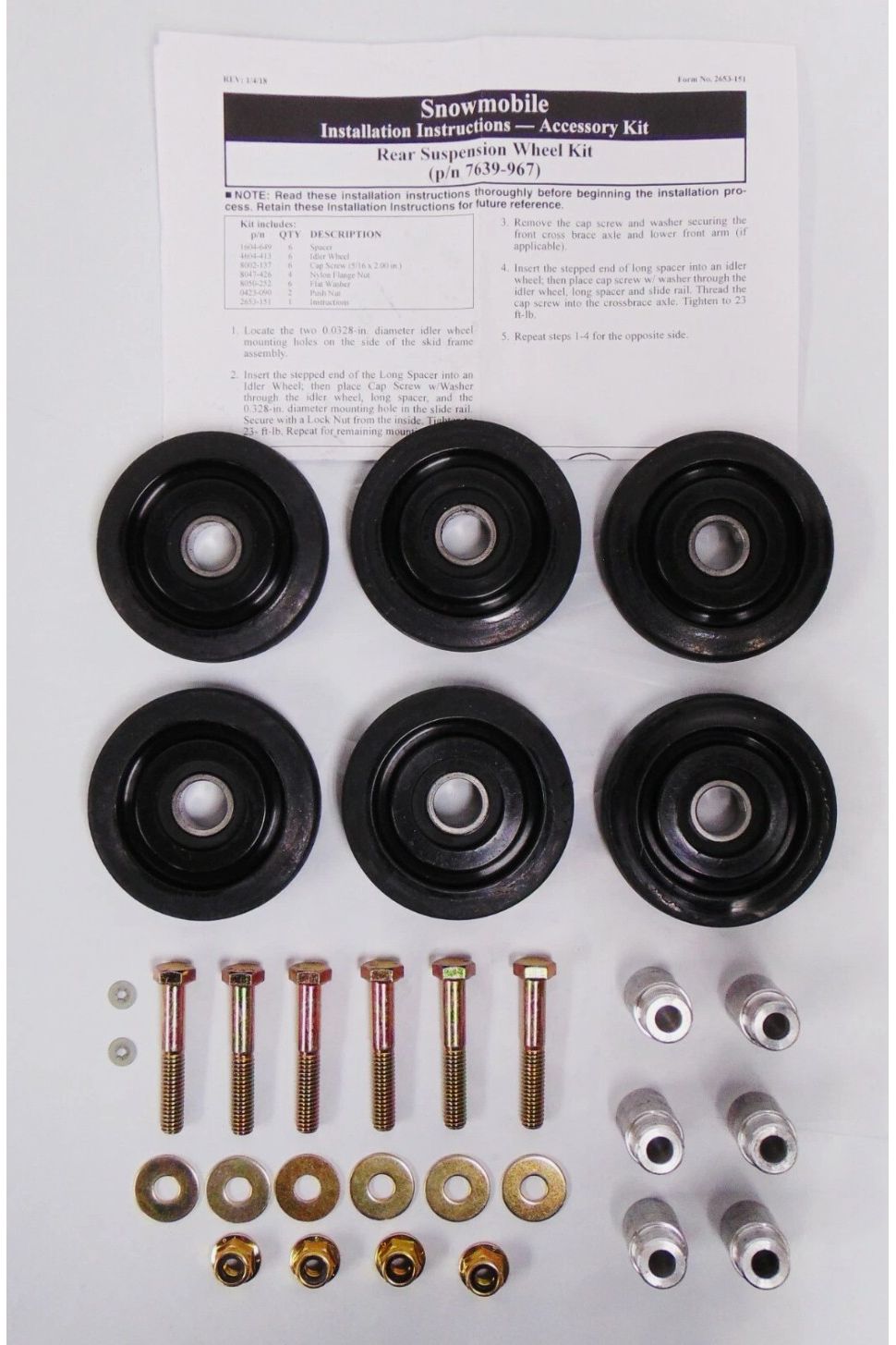 OEM Arctic Cat Snowmobile Rear Suspension Wheel Kit 2000-2026 120 Youth 7639-967