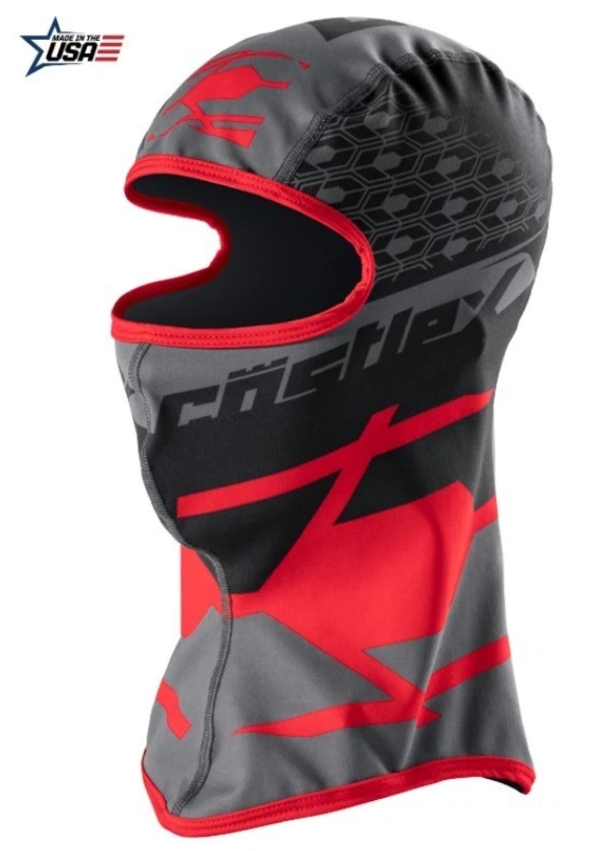 Youth Castle X Red Icon Snowmobile Balaclava Facemask 77-129A