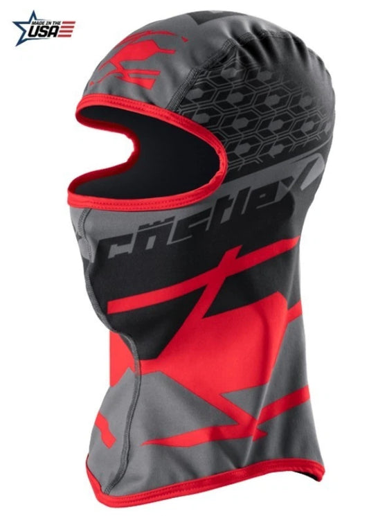 Youth Castle X Red Icon Snowmobile Balaclava Facemask 77-129A