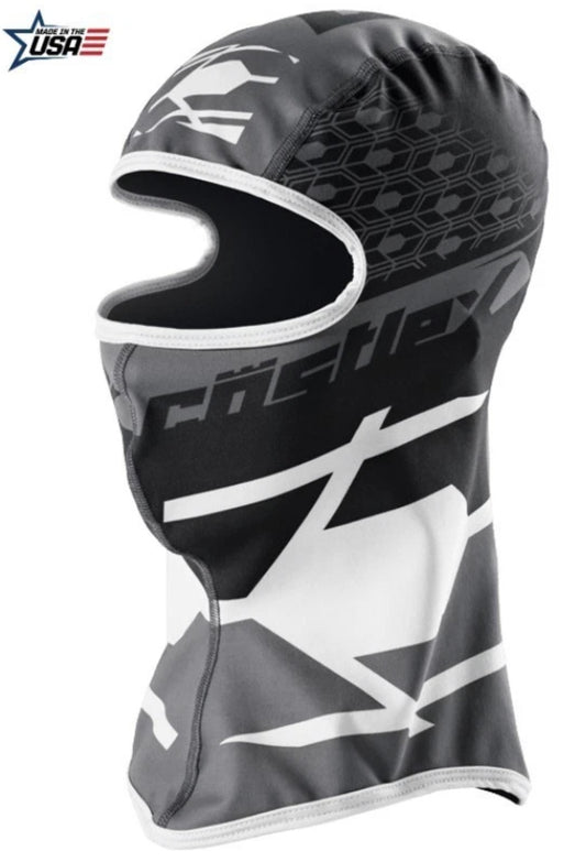 Youth Castle X Snowmobile White Icon Balaclava 77-129J