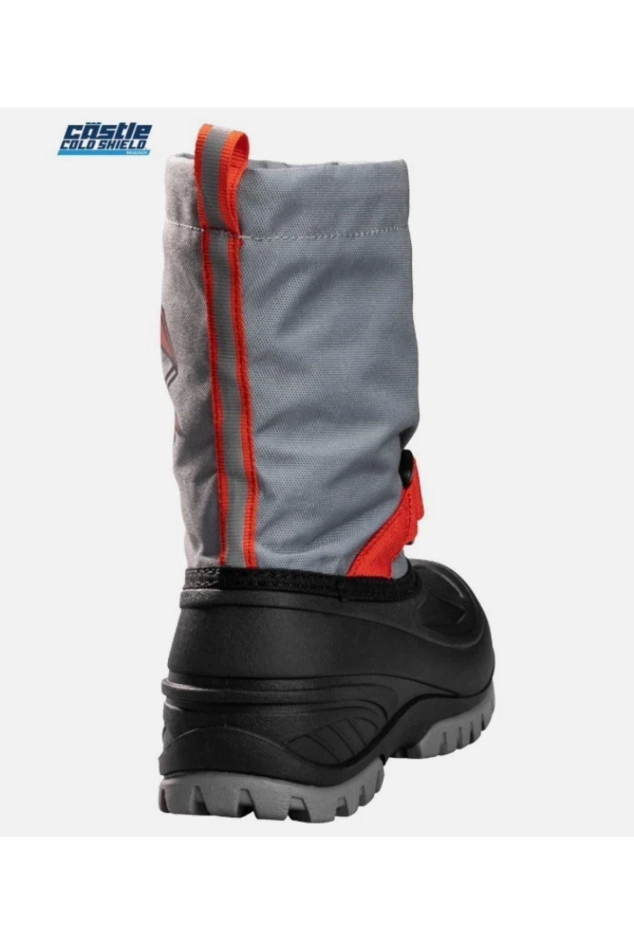 Youth Kids Castle X Snowmobile Red & Gray Element Boots 1 2 3 4 5 6   84-512