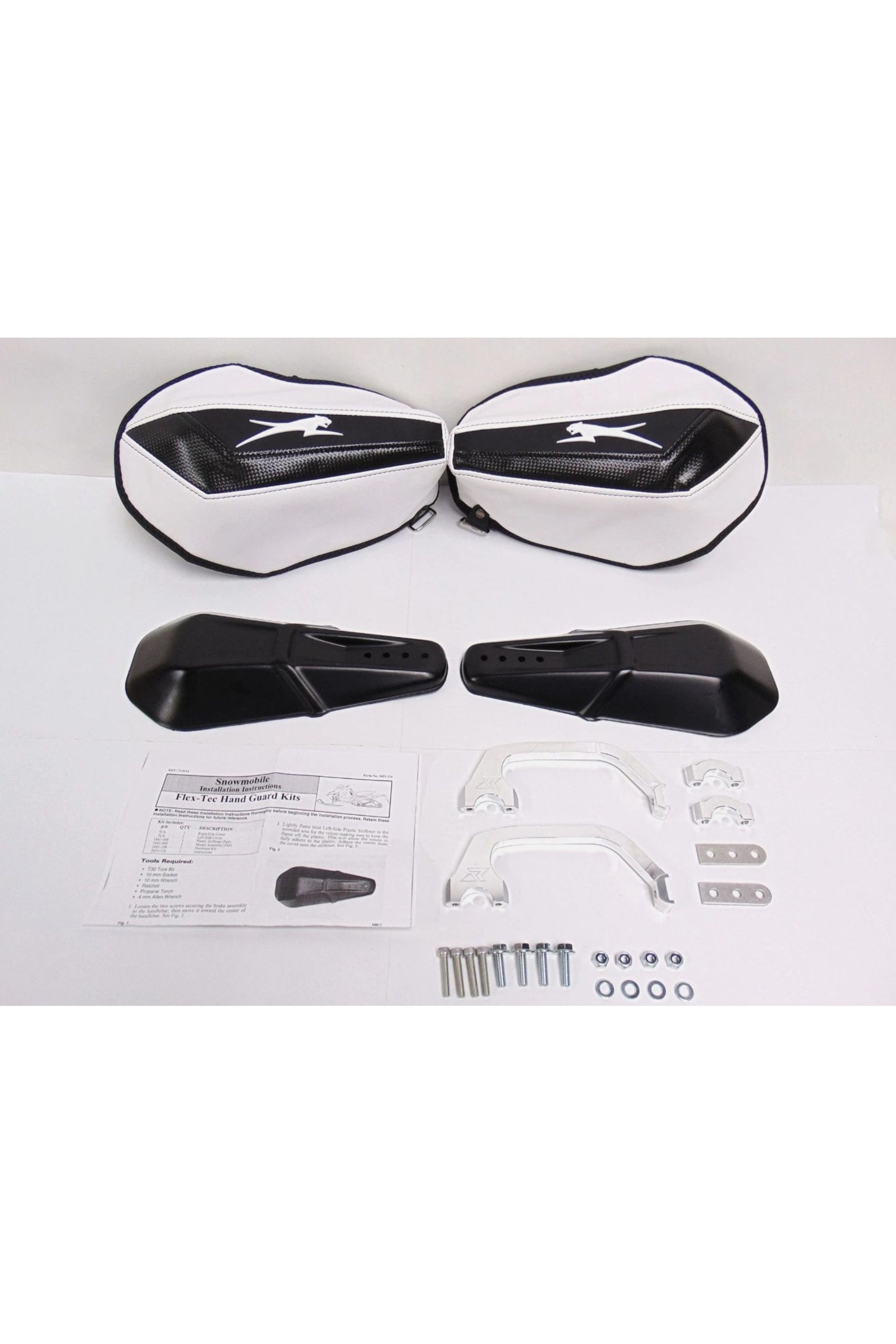 OEM Arctic Cat Snowmobile White Flex Handguard Kit 8639-468