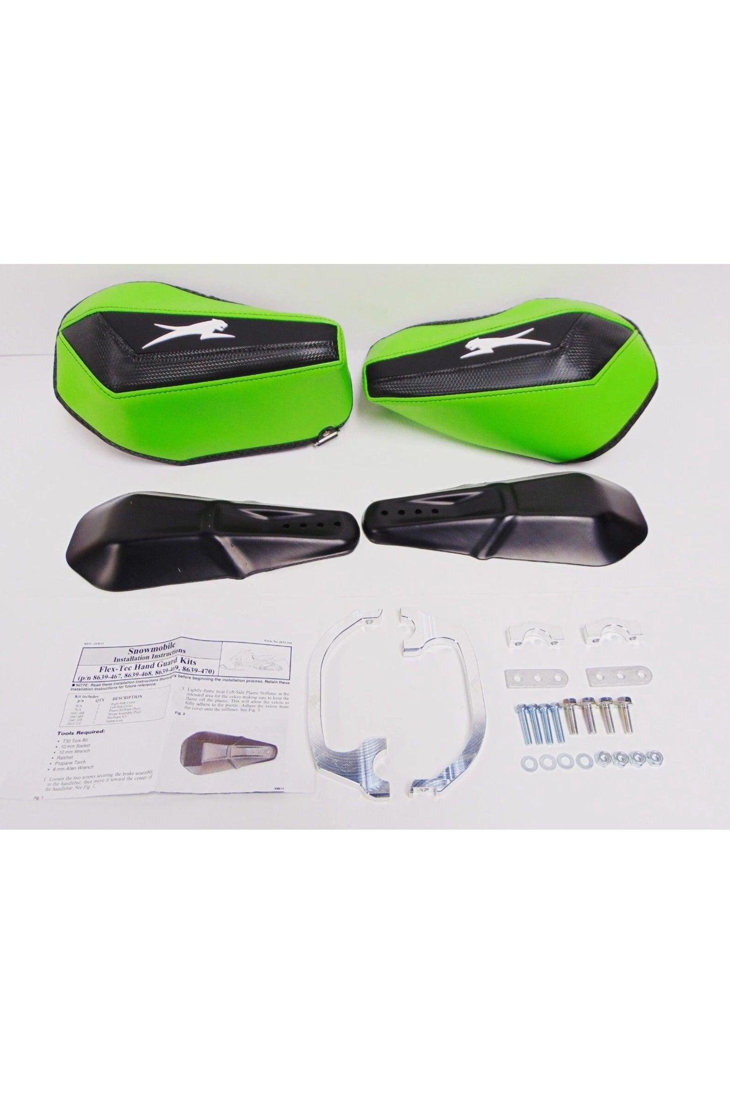 OEM Arctic Cat Snowmobile Medium Green FlexTec Handguards 8639-469