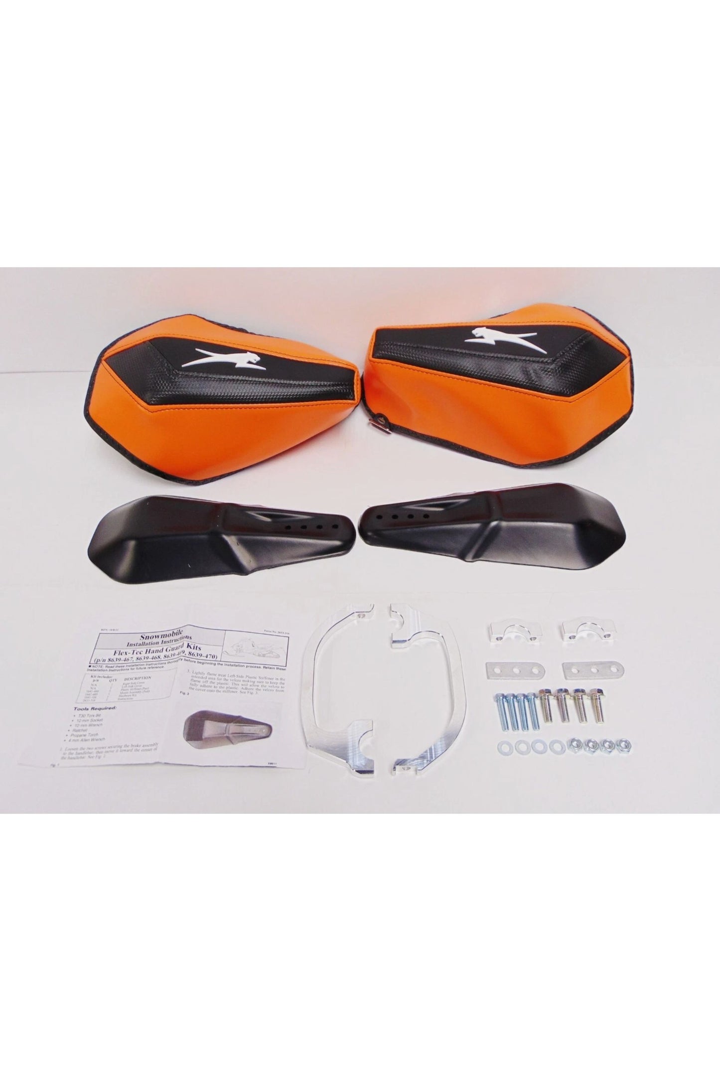 OEM Arctic Cat Snowmobile Orange Flex-Tec Handguard Kit 8639-470