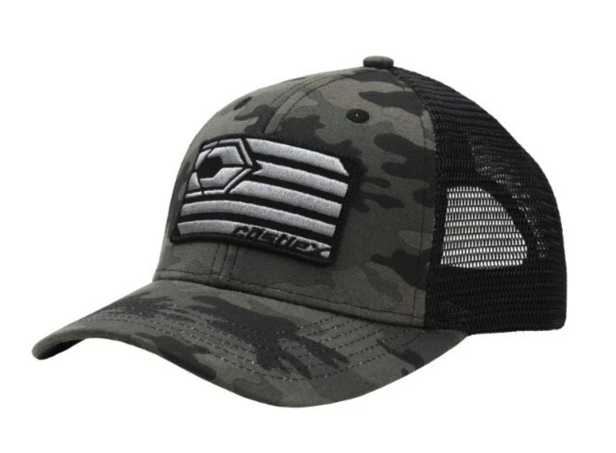 Castle X Camo & Black Snapback Adjustable Baseball Hat Cap 98-3048