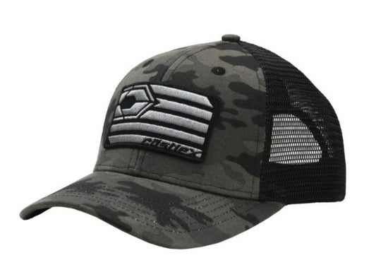 Castle X Camo & Black Snapback Adjustable Baseball Hat Cap 98-3048