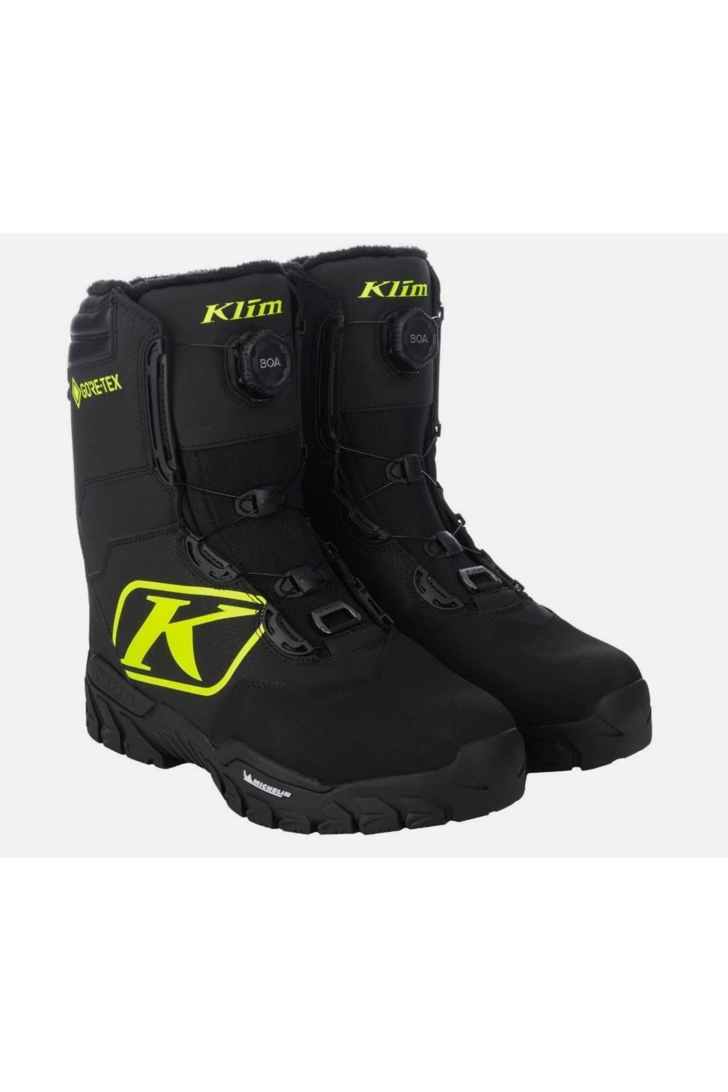 Men's Klim Hi Vis Force GTX BOA Snowmobile Boots 10 11 12 13 3452-000-0XX-004